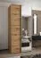 Kleiderschrank / Schiebetürenschrank | Farbe: Eiche Artisan | 6 Fächer | 2 Kleiderstangen | 245,5 x 100 x 64 cm | Spiegel | 2 Schiebetüren | Soft-Close