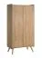 Zwei Türiger Kleiderschrank mit einer Kleiderstange Aleksander 03, Farbe: Eiche, Maße: 200 x 100,5 x 58 cm, sieben Fächer