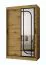 Kleiderschrank | 1 Spiegeltür | Farbe: Eiche Artisan | 120 x 62 x 200 cm | 2 Kleiderstangen | zuverlässiges Gleitsysteme | 5 Fächer | Moderne Details