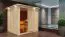 Sauna "Aleksi" SET mit Kranz und Ofen 9 kW - 210 x 210 x 202 cm (B x T x H)