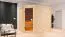 Sauna "Kirsten" SET mit bronzierter Tür & Ofen BIO 9 kW Edelstahl - 231 x 196 x 200 cm (B x T x H)