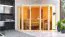 Infrarotkabine "Alvara" SET mit bronzierter Tür - Farbe: Natur, Ofen BIO 9 kW - 231 x 231 x 198 cm (B x T x H)