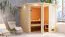 Sauna "Gunvald" SET mit bronzierter Tür und Kranz - Farbe: Natur, Ofen 9 kW - 224 x 210 x 191 cm (B x T x H)
