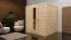 Sauna "Jonna" mit Energiespartür - Farbe: Natur - 196 x 196 x 200 cm (B x T x H)