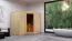 Sauna "Tjara 2" SET mit graphitfarbener Tür - Farbe: Natur, Ofen BIO 9 kW - 236 x 184 x 209 cm (B x T x H)