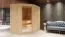 Sauna "Mika" SET mit Klarglastür & Ofen 9 kW - 151 x 196 x 198 cm (B x T x H)