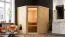 Sauna "Hanko" mit Klarglastür - Farbe: Natur - 196 x 170 x 198 cm (B x T x H)