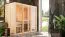 Sauna "Vali 2" SET - Farbe: Natur, Ofen 3,6 kW - 216 x 122 x 198 cm (B x T x H)