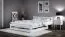 Jugendbett im schlichten Design Nagol 35, Kiefer Vollholz massiv, Farbe: Weiß - Liegefläche: 160 x 200 cm (B x L)