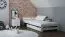 Einzelbett im schlichten Design Sispony 08, Kiefer Vollholz massiv, Farbe: Weiß - Liegefläche: 90 x 200 cm (B x L)