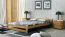 Neutrales Jugendbett Sispony 17, Kiefer Vollholz massiv, Farbe: Eiche - Liegefläche: 140 x 200 cm (B x L)