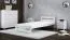 Einzelbett im neutralen Design Segudet 06, Kiefer Vollholz massiv, Farbe: Weiß - Liegefläche: 90 x 200 cm (B x L)