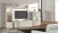 Vitrinenschrank | Metallgriffe | Farbe: Kaschmir | ABS-Kanten | 5 Fächer | elegantes Design | 2 Glaseinlegeböden | Maße: 58 x 35 x 194 cm | für Wohnzimmer
