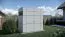 Gartenhütte 2,31 x 1,65 Meter, Gerätehaus in Hellgrau, Zweifachfenster, Elementgartenhaus, Grundfläche: 3,51 m²