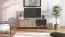 Modernes Wohnzimmer Komplett - Set B Zvesdara, 6-teilig, in Eiche Artisan / Schwarz, zwei Vitrinen, ein TV-Schrank, ein Wandregal, eine Kommode, ein Couchtisch, ABS-Kanten