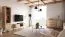 Wohnzimmer - Set A Engordany | 3-teilig | Farbe: Buche | Buche Vollholz massiv | lackiert | 1 Kommode | 1 TV-Schrank | 1 Vitrine