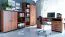 Regal Mojokerto 15, Farbe: Walnuss / Schwarz - Abmessungen: 194 x 80 x 39 cm (H x B x T)