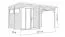 Gartenlaube | Schleppdach | inkl. Fußboden | Anthrazit | Elementbauweise | 4,49 x 2,34 Meter | Poolhaus | Sonnenglück 01 | Flachdach | Fenster aus Sicherheitsglas