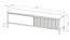 TV-Unterschrank mit stilvoller Front Balta 11, zwei Kippfächer, Push-to-open, Farbe: Schwarz, Maße: 53 x 187 x 39,5 cm, ABS-Kantenschutz, Beine: Metall