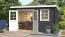 Gartenhaus G269 Carbongrau - 28 mm Blockbohlenhaus, Grundfläche: 6,34 m², Pultdach