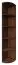 Eckregal Curug 12, Farbe: Nuss - Abmessungen: 188 x 34 x 34 cm (H x B x T)
