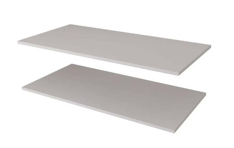 Holzeinlegeboden für Kleiderschrank | 2er Set | Farbe: Weiß | für Schränke mit der Breite: 100 cm