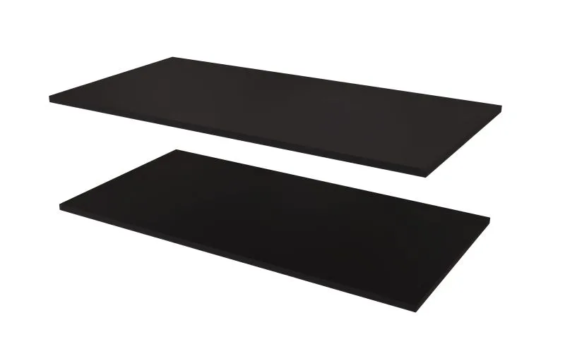 Holzeinlegeboden für Kleiderschrank | 2er Set | Farbe: Schwarz | für Schränke mit der Breite: 100 cm