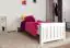 Kinderbett / Jugendbett  Buche massiv Vollholz weiß 107, inkl. Lattenrost - Abmessung 80 x 200 cm