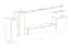 Stylische Wohnwand Balestrand 10, Farbe: Schwarz / Grau - Abmessungen: 160 x 330 x 40 cm (H x B x T)