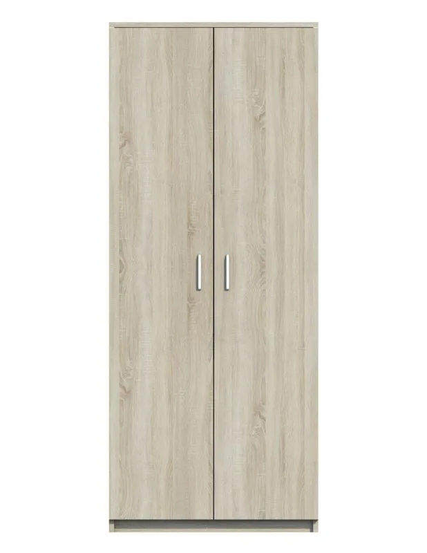 Drehtürenschrank / Kleiderschrank Pamulang 14, Farbe: Sonoma Eiche - Abmessungen: 200 x 82 x 60 cm (H x B x T)
