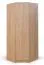 Schlafzimmer - Eckkleiderschrank, Farbe: Eiche Braun - 222 x 87 x 50 cm (H x B x T)