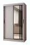 Schiebetürenschrank / Kleiderschrank | Kaschmir | 120 x 62 x 200 cm | Moderne Details | 5 Fächer | 2 Kleiderstangen | elegante Ausführung