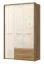 Kleiderschrank beige hochglanz
