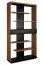 Bücherregal - 102 cm breit, teilmassiv, Farbe: Walnuss / Schwarz Abbildung