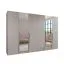 Kleiderschrank / Drehtürenschrank | Farbe: Kaschmir | 2 Spiegeltüren | 4 Fächer | 4 Kleiderstangen | Soft-Close | Griffe: Kaschmir | Maße: 300 x 52 x 202 cm | ABS