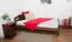 Kinderbett 90 x 200 cm | Massivholz: Kiefer | Nuss Lackiert | inkl. Rollrost Abbildung