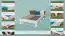 Einzelbett / Gästebett Buche massiv Vollholz weiß lackiert 110, inkl. Lattenrost - Abmessung 140 x 200 cm
