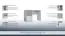 Schreibtisch Alwiru 10, Farbe: Kiefer Weiß / Grau - 75 x 120 x 60 cm (H x B x T)