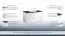 Zweifarbiger Waschtischunterschrank Barasat 57, Weiß glänzend / Eiche Schwarz, 53 x 90 x 45 cm, rundes Keramik-Waschbecken, 2 Schubladen, Soft Close System