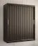 Schlichter Kleiderschrank mit genügend Stauraum Balmenhorn 60, Farbe: Schwarz matt - Abmessungen: 200 x 150 x 62 cm (H x B x T), mit fünf Fächern und zwei Kleiderstangen