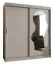 Schiebetürenschrank / Kleiderschrank Lagginhorn 16, Farbe: Kaschmir, 1,8 Meter breit, zwei Kleiderstangen, 10 Fächer, Aluminiumschienen, eine Spiegeltür