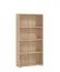 Bücherregal Knide 08, Farbe: Eiche Sonoma, vier Fächer, ABS-Kantenschutz, gut kombinierbar, Maße: 142 x 70 x 24,5 cm, für Wohnzimmer