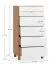Kommode | schmal | 5 Schubladen | Farbe: Beige | Soft-Close Funktion | Maße: 62,5 x 47 x 121 cm | Beine: Beige | schlichtes Design | für Wohnzimmer