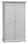 108 cm breiter Kleiderschrank mit 2 Türen | Farbe: Weiß Abbildung