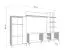 Wohnwand | Farbe: Eiche Artislight Port / Schwarzeiche | 1 Vitrine | getöntes Glas | 7 Fächer | Maße: 263 x 40 x 167 cm | 2 Kabeldurchführungen