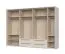 Moderner Kleiderschrank mit sieben Türen Neiafu 83, vier Schubladen, LED-Rahmen, vier Kleiderstangen, Soft-Close-Funktion, Maße: 226 x 322 x 60 cm