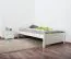 Einzelbett / Gästebett Kiefer massiv Vollholz weiß lackiert 78, inkl. Lattenrost - 100 x 200 cm