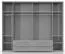 Drehtürenschrank / Kleiderschrank mit Rahmen Siumu 35, Farbe: Weiß / Weiß Hochglanz - 226 x 277 x 60 cm (H x B x T)