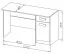 Schreibtisch Fafe 19, Farbe: Eiche Riviera / Weiß - Abmessungen: 76 x 125 x 53 cm (H x B x T)
