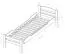 Kinderbett 90 x 200 cm mit Bettkasten als Gästebett oder Stauraum | Massivholz: Buche | Weiß Lackiert | inkl. 2. Liegeplatz 90 x 190 cm ausziehbar und 2 Rollrost Abbildung